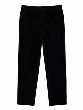 EILEEN FISHER Black Velour Evening Pants Size M | Minimalist Classic Chic Glam